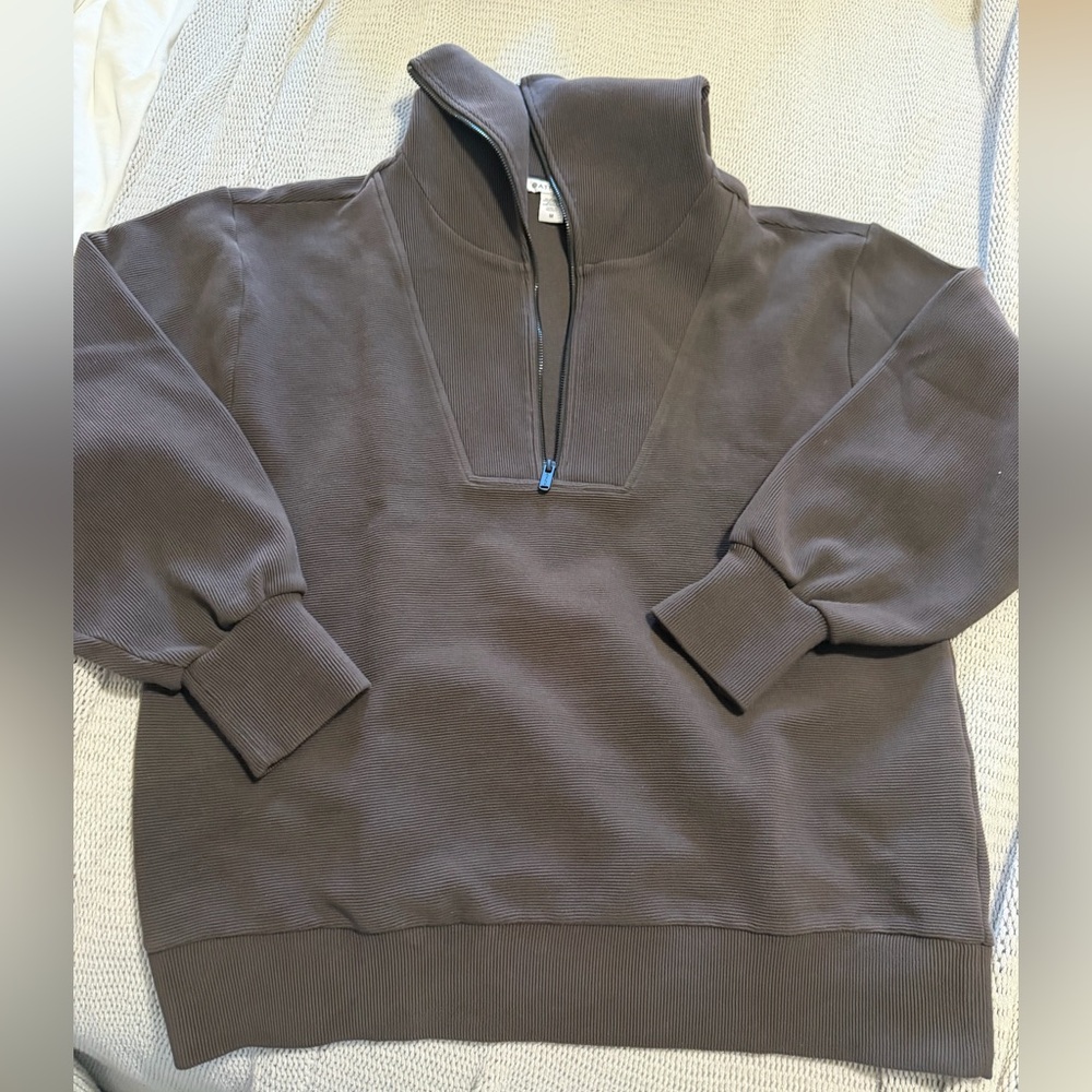Athleta Seasoft Rib 1/4 Zip Popover